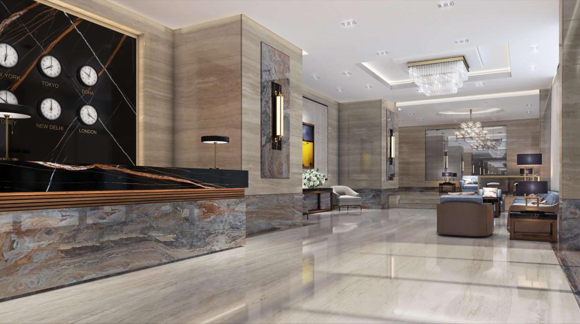 Отель Doubletree By Hilton Doha Downtown Экстерьер фото Lobby