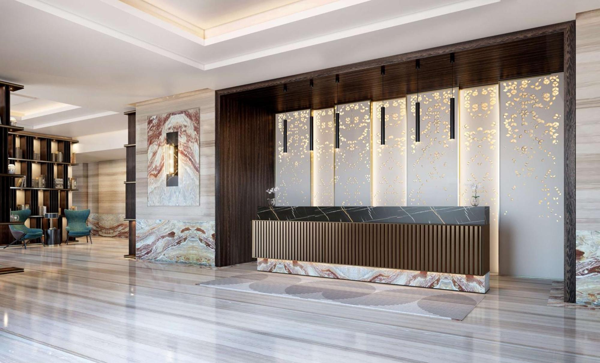 Отель Doubletree By Hilton Doha Downtown Экстерьер фото The lobby of the hotel